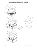 Refrigerator shelf parts
