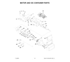 Whirlpool WRS325SDHV05 motor and ice container parts diagram