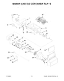 Motor and ice container parts