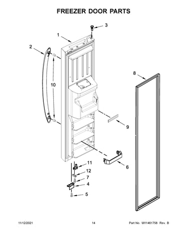 Freezer door parts