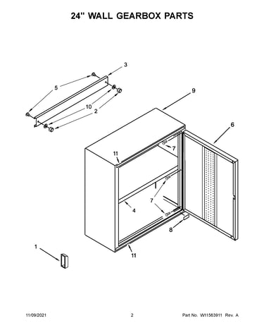 24" wall gearbox parts