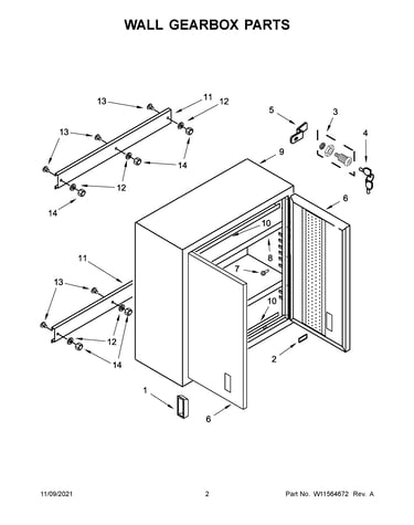 Wall gearbox parts