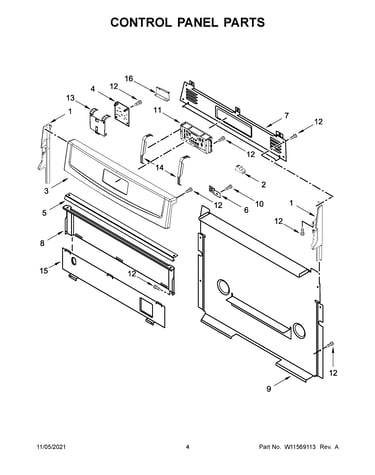 Control panel parts