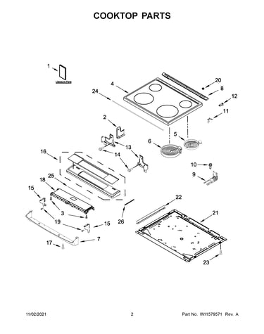 Cooktop parts