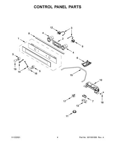 Control panel parts