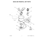 KitchenAid KSM195PSBE0 base and pedestal unit parts diagram