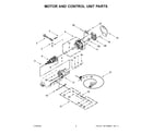KitchenAid KSM195PSCU0 motor and control unit parts diagram
