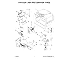 KitchenAid KRFC302ESS02 freezer liner and icemaker parts diagram