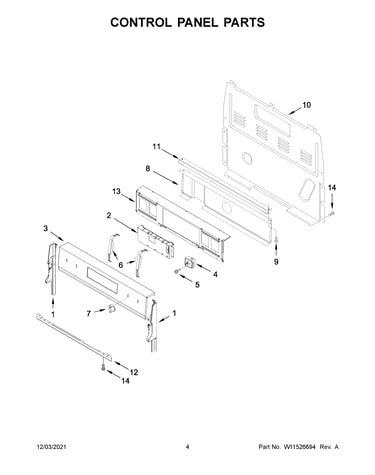 Control panel parts