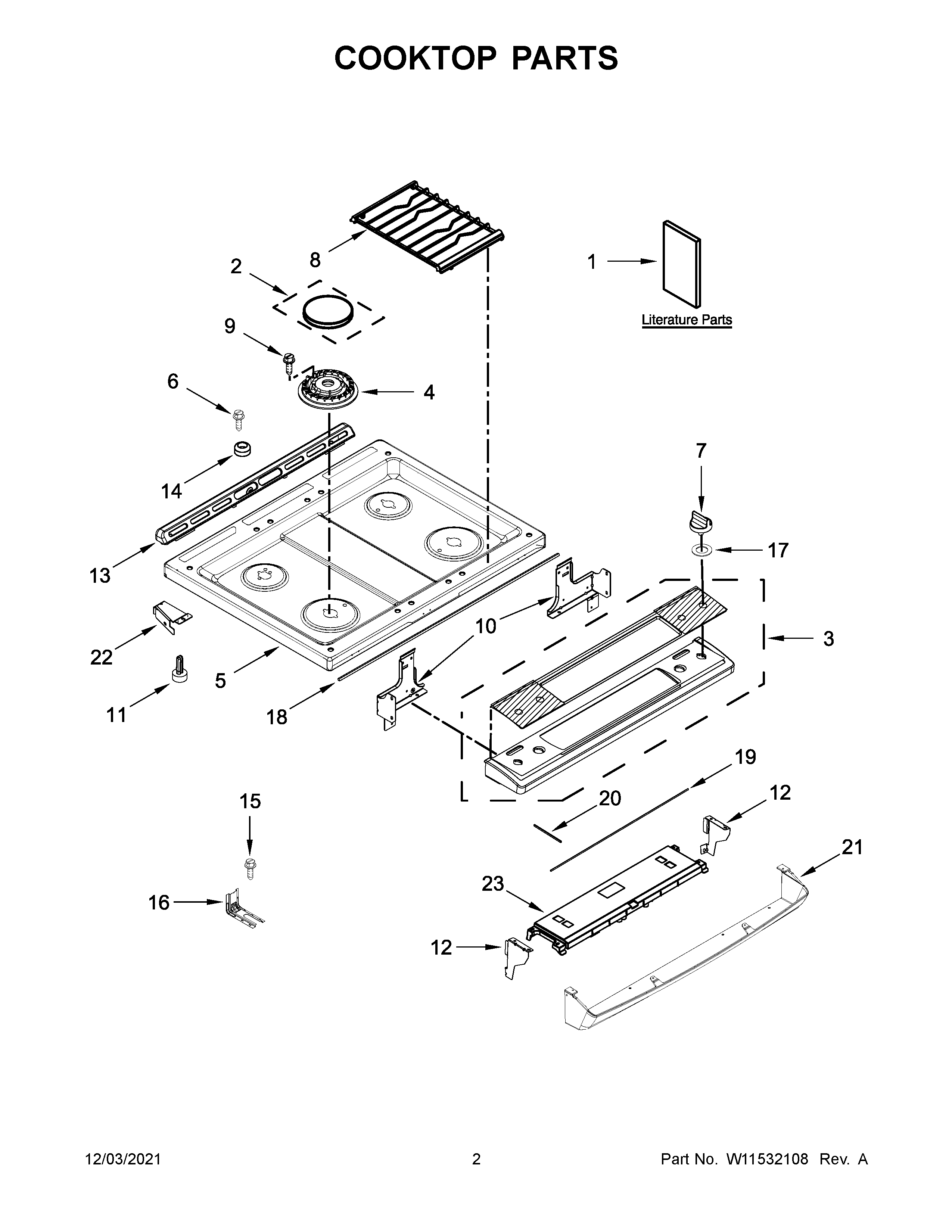 Cooktop parts