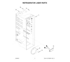 Whirlpool WRS335SDHB06 refrigerator liner parts diagram