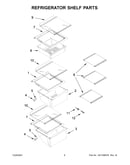 Refrigerator shelf parts