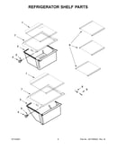 Refrigerator shelf parts