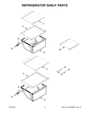 Refrigerator shelf parts