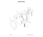 Whirlpool WED5605MW0 door parts diagram