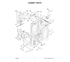 Whirlpool WGD5605MW0 cabinet parts diagram