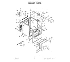 Maytag YMED6200KW1 cabinet parts diagram