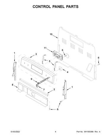 Control panel parts