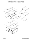 Refrigerator shelf parts