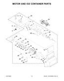 Motor and ice container parts