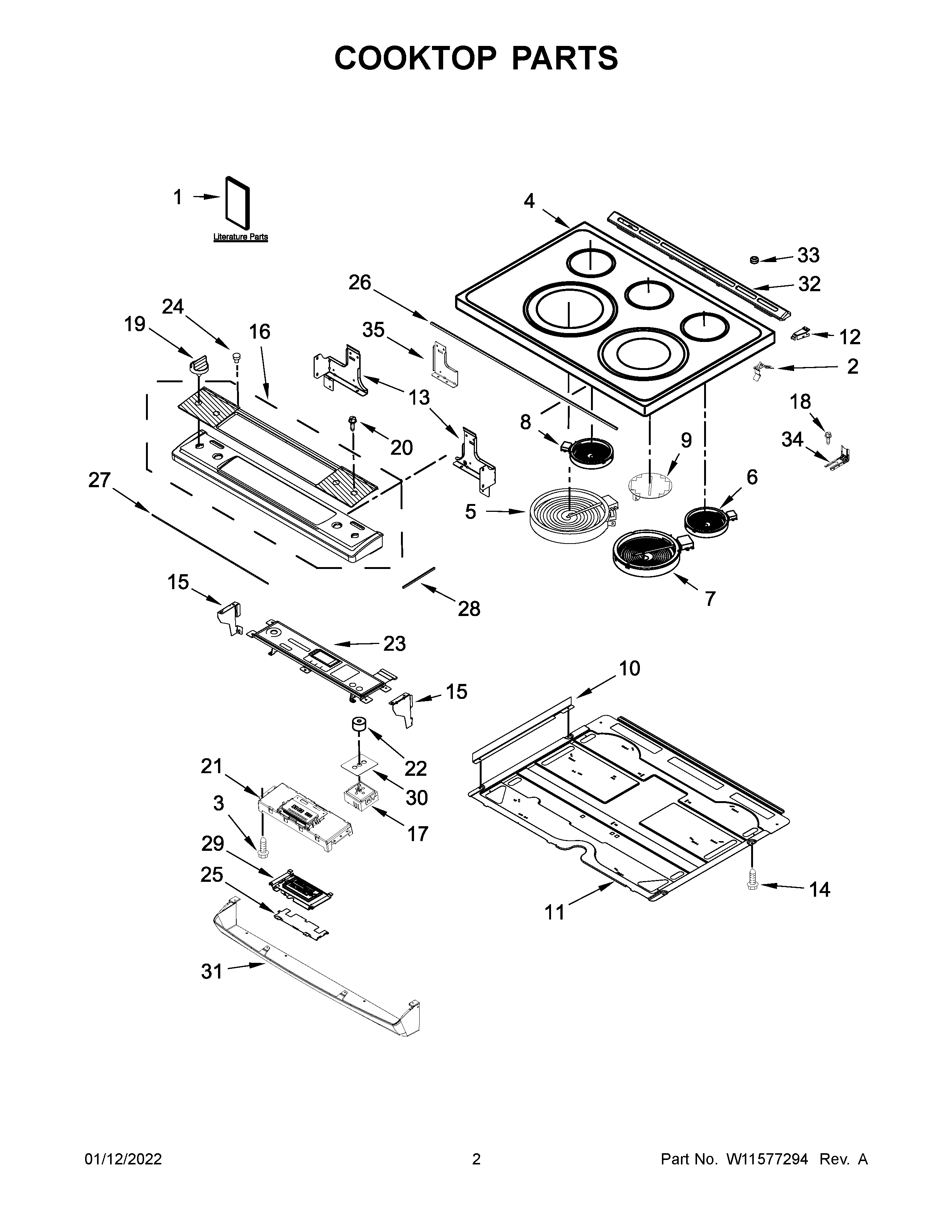 COOKTOP PARTS