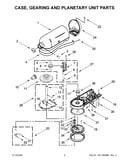 Case, gearing and planetary unit parts