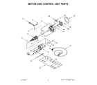 KitchenAid 5KSM130WER0 motor and control unit parts diagram