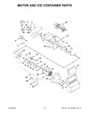 Motor and ice container parts