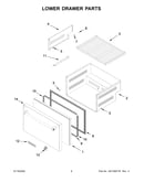 Lower drawer parts