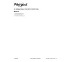 Whirlpool WOD52ES4MZ00 cover sheet diagram