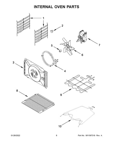 Internal oven parts
