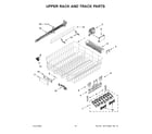 KitchenAid KDTM404EWH3 upper rack and track parts diagram