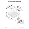 KitchenAid KDTM404EBL3 upper rack and track parts diagram