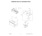 KitchenAid KRFC704FBS03 icemaker and ice container parts diagram