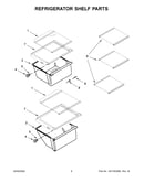 Refrigerator shelf parts