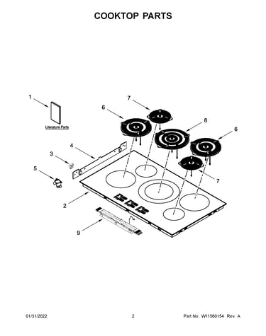 Cooktop parts