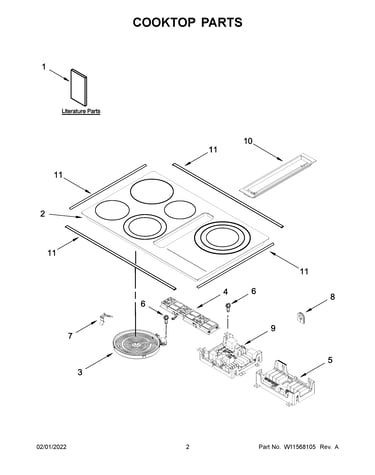 Cooktop parts
