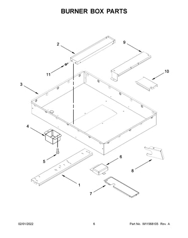 Burner box parts