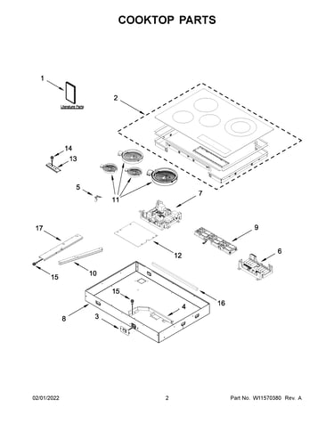 Cooktop parts