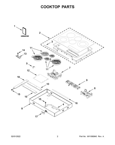 Cooktop parts