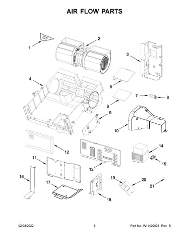 Air flow parts