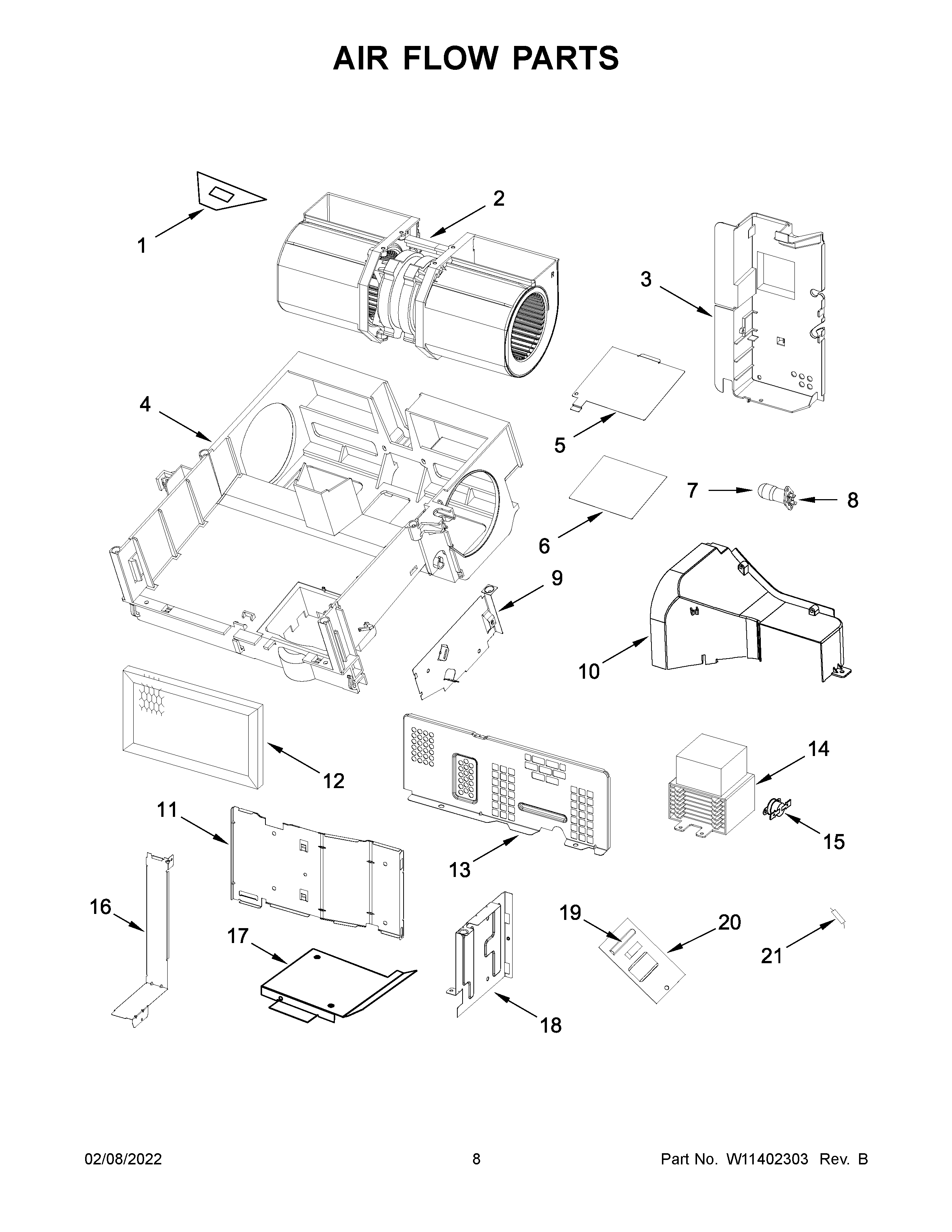 Air flow parts