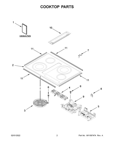 Cooktop parts