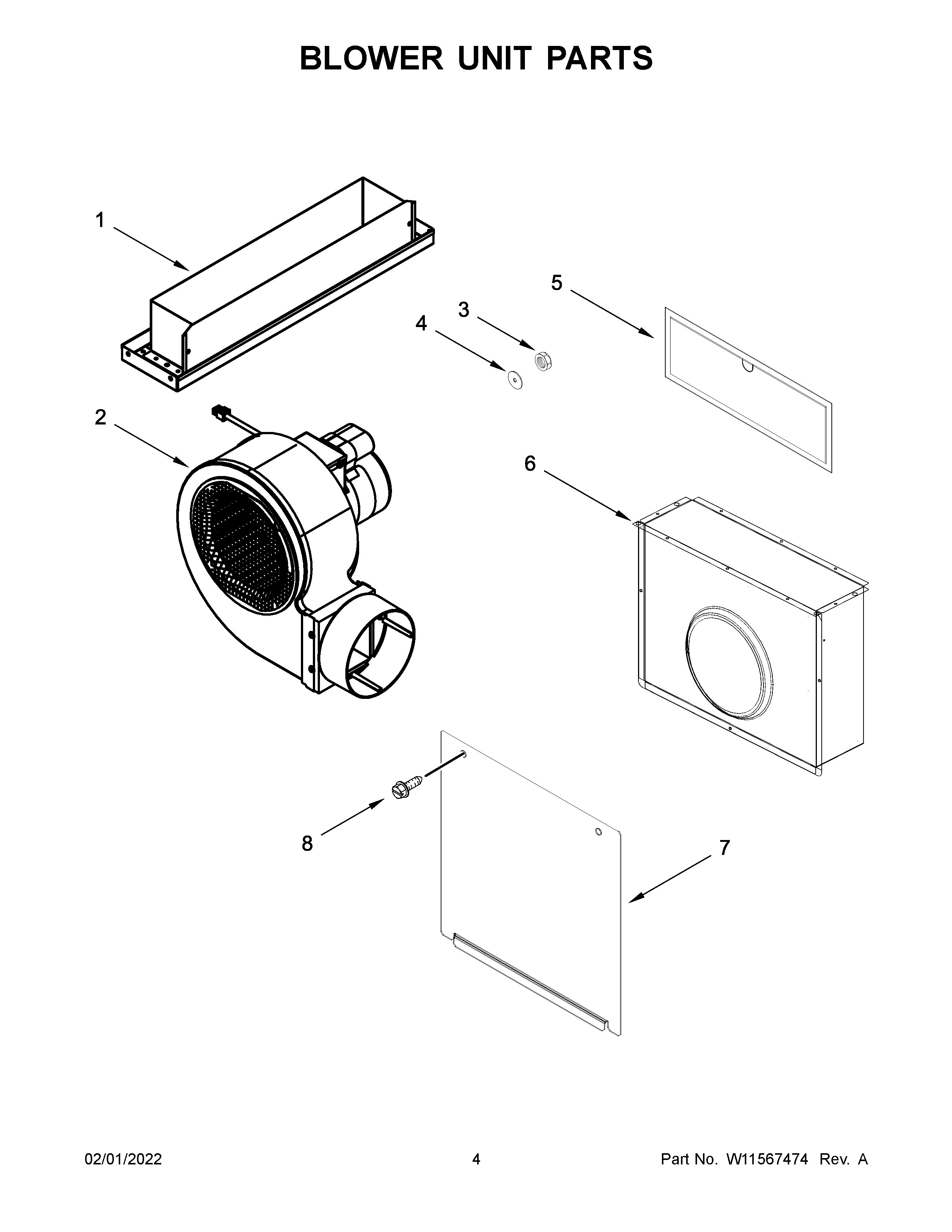 Blower unit parts