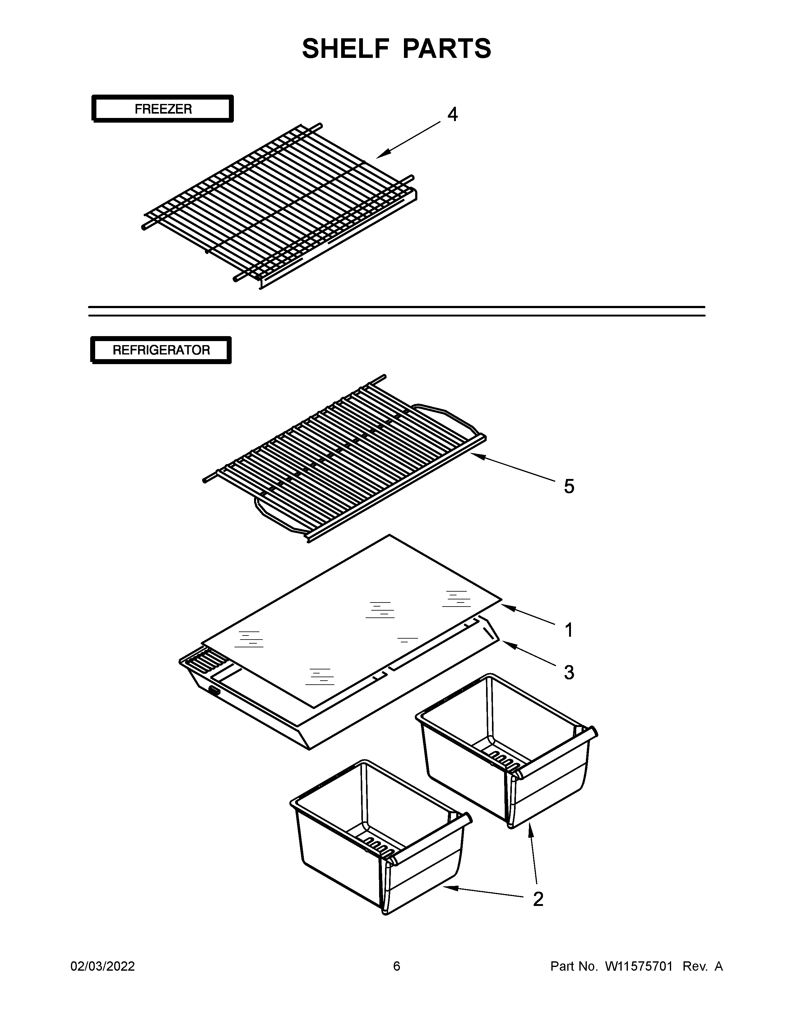 SHELF PARTS