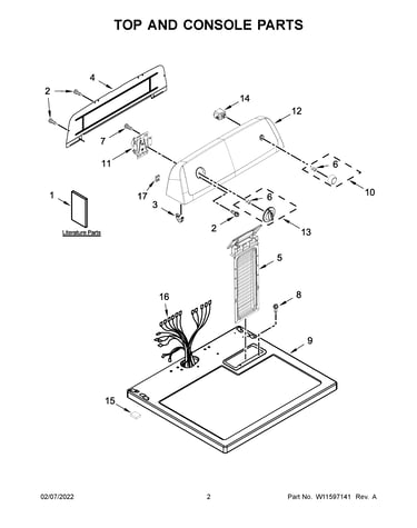 Top and console parts