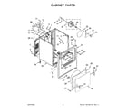 Admiral AED4516MW0 cabinet parts diagram
