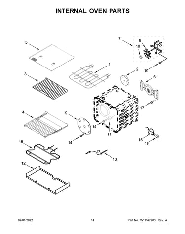 Internal oven parts