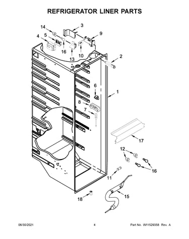 Refrigerator liner parts