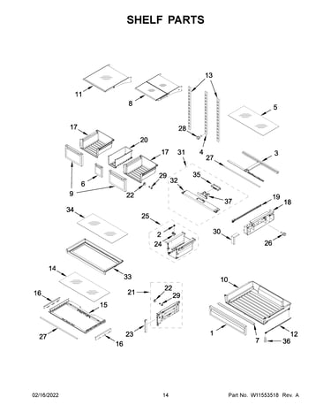 Shelf parts